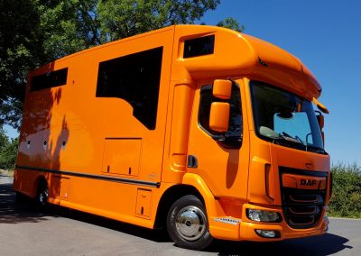 KPH vacancies - Helios 7.5 tonne horsebox in pearl metallic orange