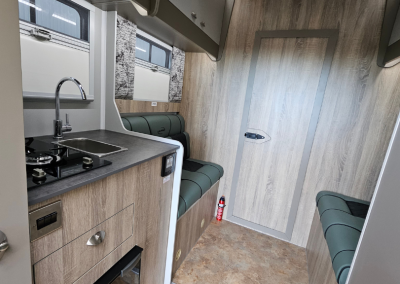 Aeos Discovery 72 kitchen and living area