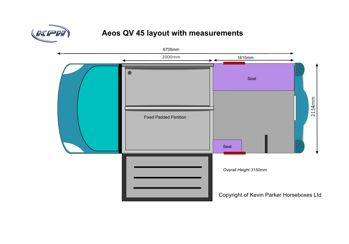Aeos QV 45 layout with measurements