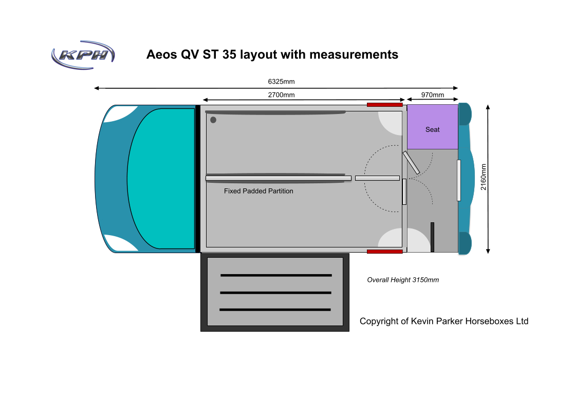 Aeos QV ST 35 layout with measurements